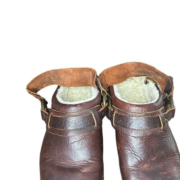 FRYE Women’s Sherpa Lined Brown Belted Leather Mule Heel Size Unknown - Picture 10 of 13